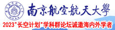 骚穴图片南京航空航天大学2023“长空计划”学科群论坛诚邀海内外学者